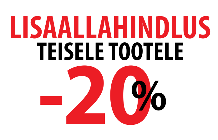 Lisasoodustus! Teise toote -20%
