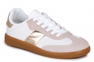 IDEAL SHOES Naiste tennised, värv kulda. Sportlik stiil. 