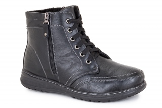 UNISOFT Mugavus, musta värvi. Naiste paeltega poolsaapad. 