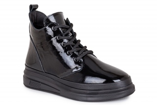 MONNA LISA Mugavus, musta värvi. Naiste paeltega poolsaapad. 